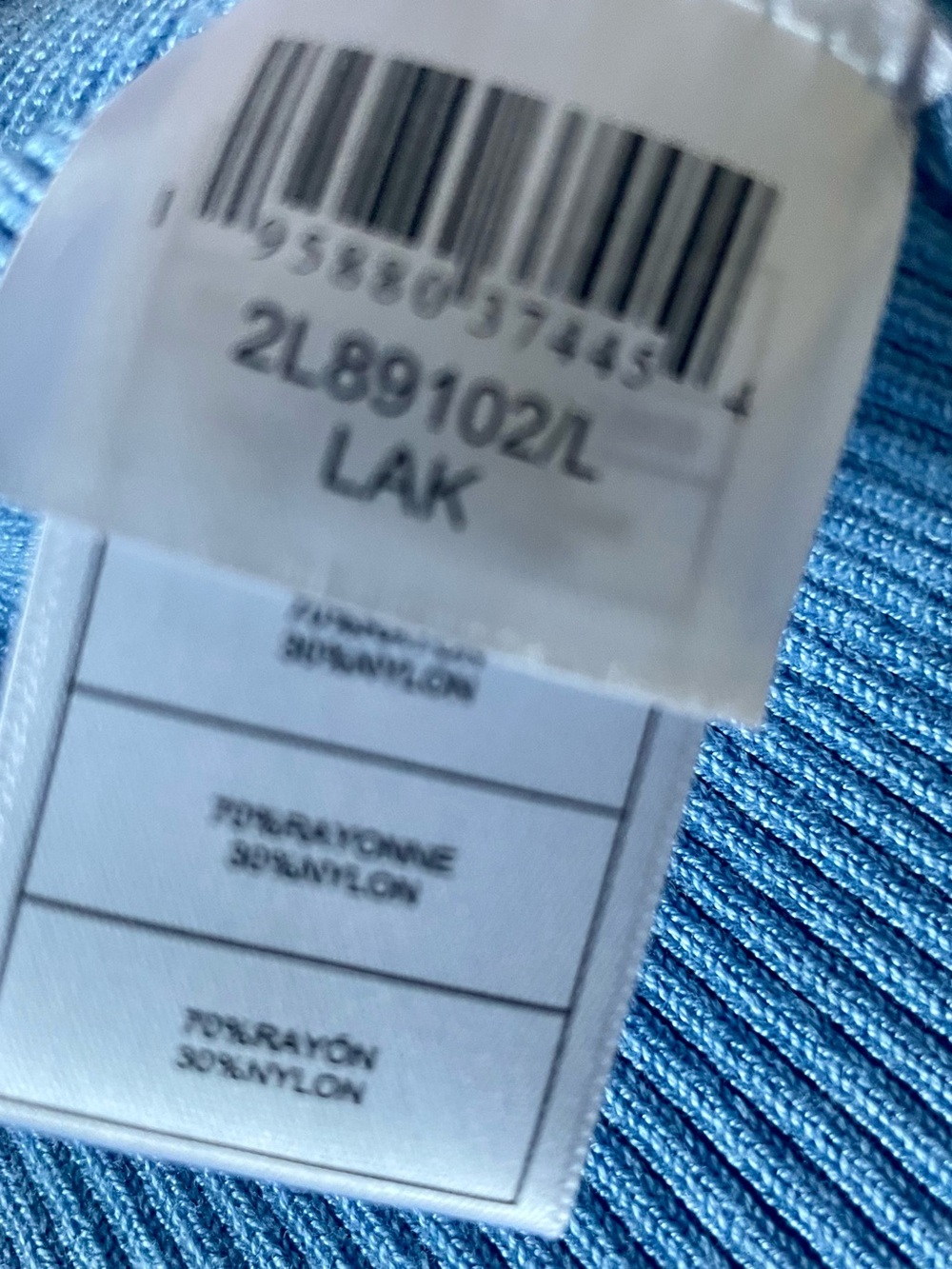 Karen Kane Blue Ribbed Button-Front Cardigan - Picture 4 of 4